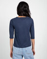 Shop Galaxy Blue Round Neck 3/4th Sleeve T-Shirt-Design