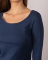 Shop Galaxy Blue Scoop Neck Full Sleeve T-Shirt