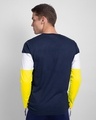 Shop Galaxy Blue-White-Pineapple Yellow 90's Vibe Panel T-Shirt-Design