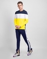Shop Galaxy Blue-White-Pineapple Yellow 90's Vibe Panel T-Shirt-Full