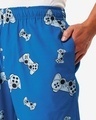 Shop Men's Blue All Over Game Consoles Printed Pyjamas