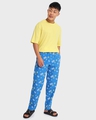 Shop Men's Blue Game Over All Over Printed Pyjamas-Full