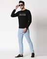 Shop Men's Black Game Over Minimal Typography Sweater-Design