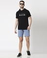 Shop Game Over Minimal Half Sleeve Hoodie T-shirt Black-Design
