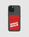 Shop Game Over Typography Mobile Card Holders-Front