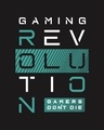 Shop Gaming Revolution Half Sleeve T-Shirt Black