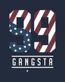 Shop Gangsta 99 Crewneck Varsity Rib H/S T-Shirt-Multicolor