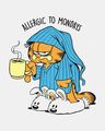 Shop Garfield Allergic To Mondays Half Sleeve T-Shirt (GL)