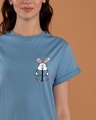 Shop Geek Bunny Pocket Boyfriend T-Shirt-Front