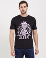 Shop Geniuses Don't Need Sleep Official Rick And Morty Cotton Half Sleeves T-Shirt-Front
