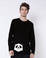 Shop Geometric Panda Full Sleeve T-Shirt-Front