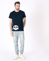 Shop Geometric Panda Half Sleeve T-Shirt-Full