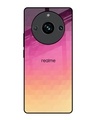 Shop Geometric Pink Diamond Premium Glass Case for Realme 11 Pro Plus 5G (Shock Proof, Scratch Resistant)-Front