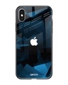 Shop Geometric Printed Silicon Glass Cover For Apple iPhone XS Max (Light Weight, Impact Resistant)-Front