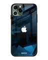 Shop Geometric Printed Silicon Glass Cover For iPhone 11 Pro (Light Weight, Impact Resistant)-Front