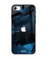 Shop Geometric Printed Silicon Glass Cover For iPhone SE 2022 (Light Weight, Impact Resistant)-Front
