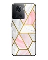 Shop Geometrical Marble Premium Glass Case for OnePlus 10R 5G (Shock Proof, Scratch Resistant)-Front