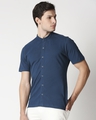 Shop Gibral Tar Sea Mandarin Collar Half Sleeve Shirt-Design