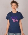 Shop Girls Rule Boyfriend T-Shirt-Front