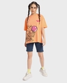 Shop Women's Orange Give Me Break Graphic Printed Oversized T-shirt-Design