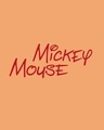 Shop Glitch Mickey Boyfriend T-Shirt Mock Orange (DL)