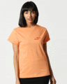 Shop Glitch Mickey Boyfriend T-Shirt Mock Orange (DL)-Front