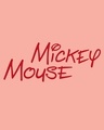 Shop Glitch Mickey Half Sleeve Printed T-Shirt Misty Pink (DL)