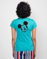 Shop Glitch Mickey Half Sleeve Printed T-Shirt Tropical blue (DL)-Design