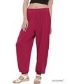 Shop Go Colors Fucshia Free Size Harem Pants-Front