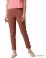 Shop Go Colors Rust Solid Denim Jeggings-Front