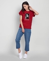 Shop Go Left Boyfriend T-Shirt Bold Red-Full