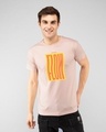 Shop Go With The Flow Wave  Half Sleeve T-Shirt Baby Pink-Front
