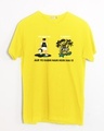 Shop Goa Pawri Half Sleeve T-Shirt Pineapple Yellow-Front