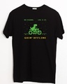 Shop Goin Offline Half Sleeve T-Shirt Black-Front