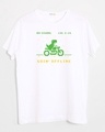Shop Goin Offline Half Sleeve T-Shirt White-Front