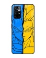 Shop Goku and Vegeta Premium Glass Case for Poco M4 Pro 5G(Shock Proof, Scratch Resistant)-Front