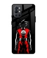 Shop Goku Back Art Premium Glass Case for OnePlus 9R (Shock Proof,Scratch Resistant)-Front