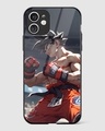 Shop Goku Power Premium Glass Case for Apple iPhone 11-Front