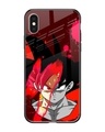 Shop Goku Red Splash Premium Glass Case for Apple iPhone X (Shock Proof,Scratch Resistant)-Front