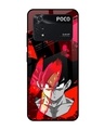 Shop Goku Red Splash Premium Glass Case for Poco M4 Pro(Shock Proof, Scratch Resistant)-Front