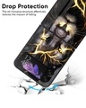 Shop Golden Grey Lion Premium Glass Case for Samsung Galaxy Z Flip4 5G (Shock Proof, Scratch Resistant)-Design