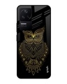Shop Golden Owl Printed Premium Glass case for Poco F4 5G (Shock Proof,Scratch Resistant)-Front