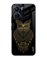 Shop Golden Owl Printed Premium Glass case for Vivo Y16 (Shock Proof,Scratch Resistant)-Front