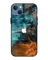 Shop Golden Splash Premium Glass Case for Apple iPhone 13(Shock Proof, Scratch Resistant)-Front