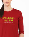 Shop Good Things Round Neck 3/4th Sleeve T-Shirt-Front
