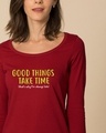 Shop Good Things Scoop Neck Full Sleeve T-Shirt-Front