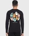 Shop Men's Black Good Vibes Typography T-shirt-Design