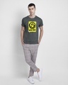 Shop Good Vibes Smiley Half Sleeve T-Shirt Nimbus Grey-Design