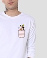 Shop Goofy Mickey Pocket Full Sleeve T-Shirt (DL) White-Front