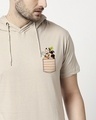 Shop Goofy Mickey Pocket Half Sleeve Hoodie T-shirt-Front